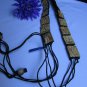 NEW WOMEN BEIGE HAWAIIAN WOOD PLATE FASHION TIE BELT FLOWER LEAVES 26"-36" S M L