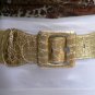 NEW WOMEN HIP HIGH WAIST STRETCH GOLD FASHION BELT SQUARE BUCKLE 26"-37" XS S M