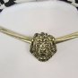 N WOMEN HIP WAIST GOLD ELASTIC METAL LION HEAD NARROW FASHION BELT 25"-40" S M L