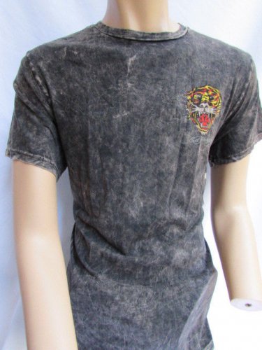 NEW ED HARDY MEN BLACK T-SHIRT TIGER HEAD CREW-NECK BASIC CORE TEE TOP XXL 2XL