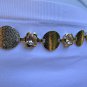 NEW WOMEN GOLD MESH METAL THIN FASHION BELT BIG RHINESTONE CIRCLES 26"-42" XS-XL