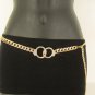 NEW WOMEN GOLD METAL CHAIN LINKS HANDCUFFS RHINESTONE FASHION BELT 27"-41" S M L