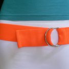 NEW WOMEN WAIST HIP STRETCH NEON ORANGE CASUAL FASHION BELT SIZE XS-S-M-L-XL