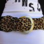 NEW WOMEN HIP ANIMAL PRING LEOPARD ELASTIC FASHION BELT GOLD BUCKLE 25"-30" XS/S