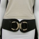 Women Elastic Waist Hip Fashion Belt Plus Size M L XL Black Brown Purple Silver