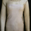 NEW WOMEN METALLIC GOLD KNIT TOP SWEATER FASHION TUNIK LONG SLEEVES BLOUSE SMALL