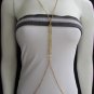NEW WOMEN GOLD FISH BONES MULTI CHAINS TRENDY METAL BODY JEWELRY LONG NECKLACE