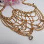 WOMEN GOLD METAL FOREHEAD HEAD CHAIN FASHION JEWELRY SILVER MULTI RHINESTONES