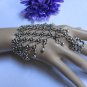 NEW WOMEN SILVER METAL MULTI CHAINS SLAVE BRACELET TURKISH CUFF RING HAND MADE
