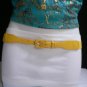NEW WOMEN HIP HIGH WAIST STRETCH YELLOW THIN SUMMER FASHION BELT 25"-34" XS S M