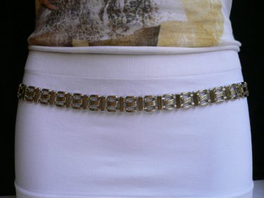 NEW WOMEN WAIST HIP THIN SILVER CHAINS METAL BELT DRESS FASHION XXS-L 24"-38"