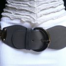 NEW WOMEN HIP WAIST ELASTIC GRAY WIDE FASHION BELT PEWTER HINGES 27"-36" S-L