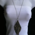 NEW WOMEN HOT NECKLACE ANGEL WINGS RUSTY SILVER FASHION METAL BODY CHAIN JEWELRY