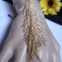 NEW WOMEN GOLD METAL HAND BODY CHAIN FASHION BRACELET ONE FINGER SLAVE RING LEAF