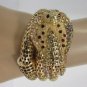 New Women Long Gold Mesh Metal Snake Wrapped Around Fashion Bracelet Cobra Head
