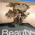 NEW WOMEN GOLD BROWN METAL FROG SILVER BRONZE BROWN RHINESTONES FASHION BRACELET