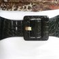 NEW WOMEN HIP HIGH WAIST STRETCH BLACK FASHION BELT SQUARE BUCKLE 32"-45" M-XXL