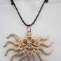 New Big Metal Antique Silver Sun Hand Made Pendants Adjustable Fashion Necklace