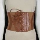 New Women Elastic High Waist Fashion Corset Belt 28"-35" S / M Black Brown Gold