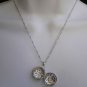 NEW WOMEN LOVE PEARL SILVER STAR NECKLACE PEARL SHELL WHITE RHINESTONES