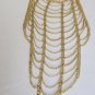 WOMEN 20" LONG GOLD WIDE SPIDER STRANDS NET CHAINS FASHION NECKLACE +EARRING SET