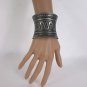 New Women Antique Dark Rusty Silver Metal Cuff Wave Bracelet Fashion Jewelry