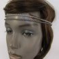 New Women Black Elastic Band Forehead Fashion Head Jewelry Silver Pewter Metal