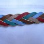 NEW WOMEN BRAIDED TEAL THIN FASHION BELT RED BROWN BLUE BEIGE 32"-38" MEDIUM
