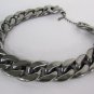 New Women Pewter Gunmetal Lightweight Plastic Chunky Chain Thick Links Necklace