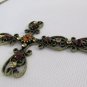 New Women 24" Long Gold Metal Chain Necklace Classic Cross Pendant Rhinestones