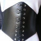 NEW WOMEN BLACK WIDE CORSET SEXY HIGH WIAST CHIC KNOT TIE FUN BELT FITS XS S M L