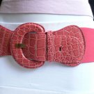 NEW WOMEN HIP ELASTIC BELT WAIST CORAL COLOR CROCO STRETCH TPLUS SIZE M-L-XXL