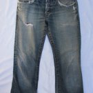 1921 WOMEN FASHION JEANS CLASSIC DENIM DISTRESSED LIGHT BLUE BOOTCUT W31 L34