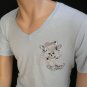NEW ED HARDY MEN LIGHT BLUE SAMPLE T-SHIRT SKULL LOVE KILLS SLOWLY V-NECK XL