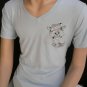 NEW ED HARDY MEN LIGHT BLUE SAMPLE T-SHIRT SKULL LOVE KILLS SLOWLY V-NECK XL