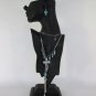 New Women Long Silver Metal Cross Charms Turquoise Fashion Necklace + Earring