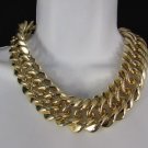 New Women 16" Short Lightweight Chunky Gold Thick Big Chains Fashion Necklace