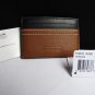 NWT COACH SIGNATURE MOCA / DARK BROWN SLIM 5 CREDIT CARDS CASE ID WALLET F74375