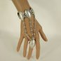 NEW WOMEN TRENDY SILVER METAL HAND CHAINS FASHION SLAVE WRIST BRACELET RING MADE