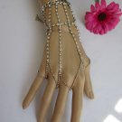 NEW WOMEN SILVER HAND CHAIN BRACELET FIVE FINGERS SLAVE RING FIVE WRIST STRANDS