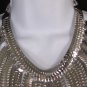 NEW WOMEN LARGE WIDE MULTI SILVER LINKS CHAINS BIG METAL NECKLACE EXTRA LONG 22"