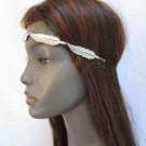 NEW WOMEN SHINY SILVER 3 LEAVES STRANDS HEAD METAL CHAIN FASHION JEWELRY GRECIAN