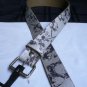 HOT TOPIC SILVER BELT GENUINE LEATHER BLACK SKELETONS MEDIUM SIZE 33"-36" M