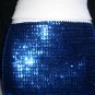 NEW TANK TOP SEXY CAMISOLE STRAPLESS MINI SKIRT BLUE SEQUINS STRETCH S-M-L PLUS