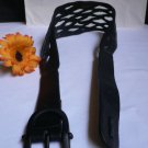 NEW DIESEL WOMEN BLACK LEATHER FASHION MESHCUT WIDE SUMMER BELT S/M 30"-32" 80CM