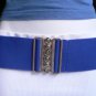 NEW DIESEL WOMEN BLUE ELASTIC FASHION ELASA BELT ONE SIZE XS S M L 22"-42" 80CM