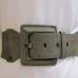 NEW WOMEN WAIST HIP GRAY ELASTIC FASHION BELT BIG SQUARE BUCKLE 25"-32" XS S M