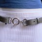 NEW ARMANI EXCHANGE WOMEN WAIST AX METALLIC SILVER BELT HOOK BUCKLE XS/S 25"-29"