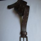 DKNY WOMEN DRAK BROWN GENIUNE LEATHER WESTERN FASHION BELT SIZE 38 LARGE 36"-40"