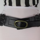 New Women Black / Brown Faux Leather Wide Western Fashion Belt Medium 34"-38"